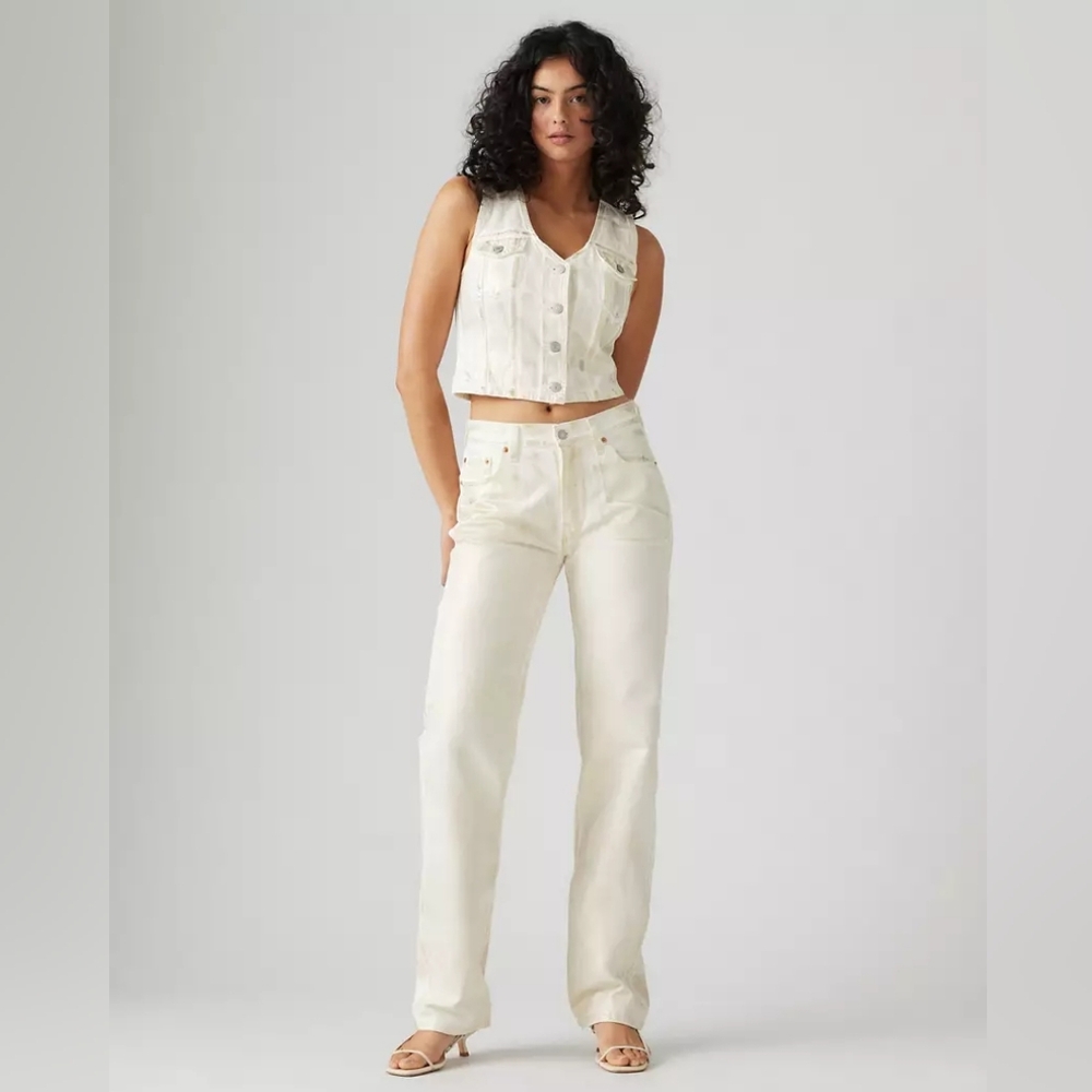 Levis Premium 501 90s Jean 24x30 Ecru NWT